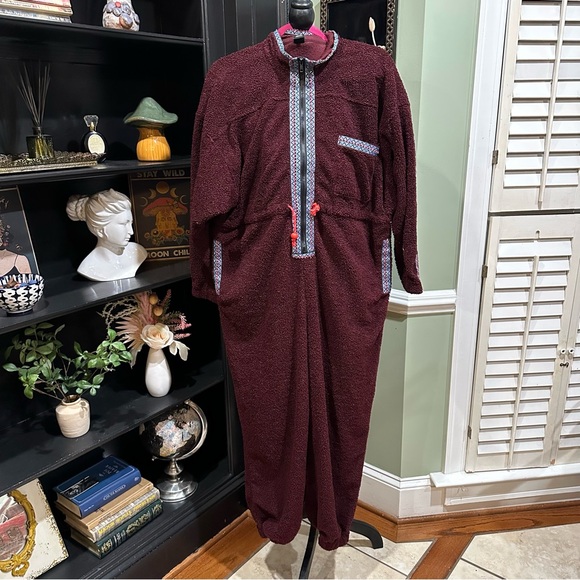 Urban Outfitters Burgundy Oversized Onesie Size Medium (Fits M–L)